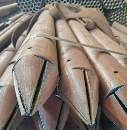 北碚出尖打孔加工无缝注浆钢花管注浆管厂家